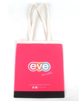 EVE SHOP DİJİTAL BASKILI HAM BEZ ÇANTA