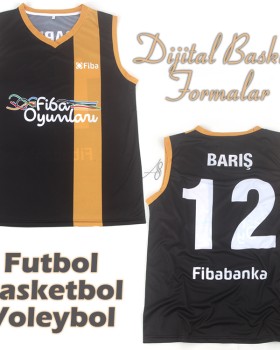 FİBABANK DİJİTAL BASKILI BASKETBOL FORMASI