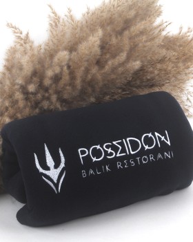 POSEİDON BALIK RESTORANI LOGO NAKIŞLI POLAR ŞAL