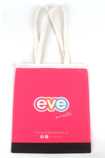 EVE SHOP DİJİTAL BASKILI HAM BEZ ÇANTA