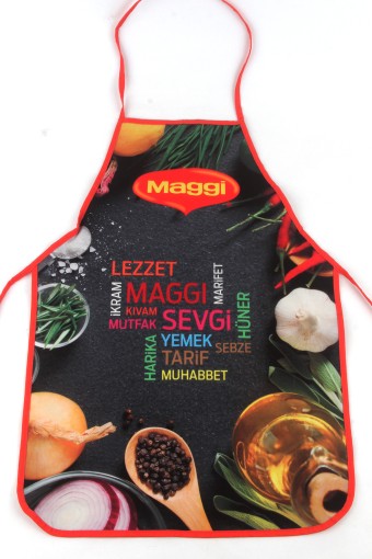 MAGGİ DİJİTAL BASKILI HAM BEZ ÖNLÜK