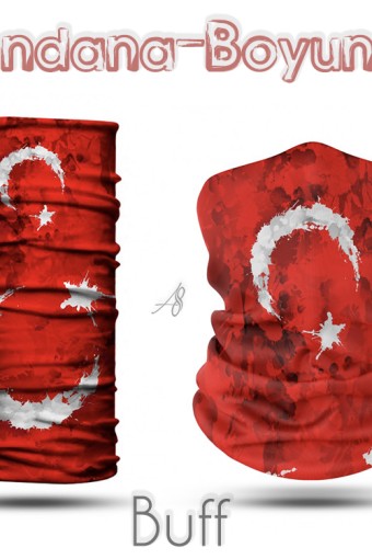 TÜRK BAYRAĞI, DİJİTAL BASKILI BOYUNLUK BANDANA BUFF